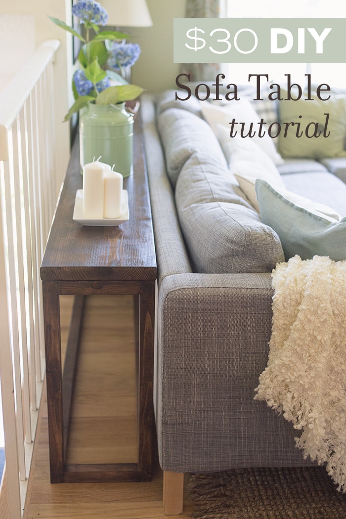 $30 DIY Sofa/Console Table Tutorial - Jenna Sue Design