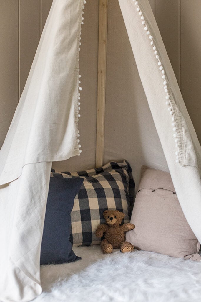 DIY Dropcloth Teepee for around $20! - Jenna Sue Design