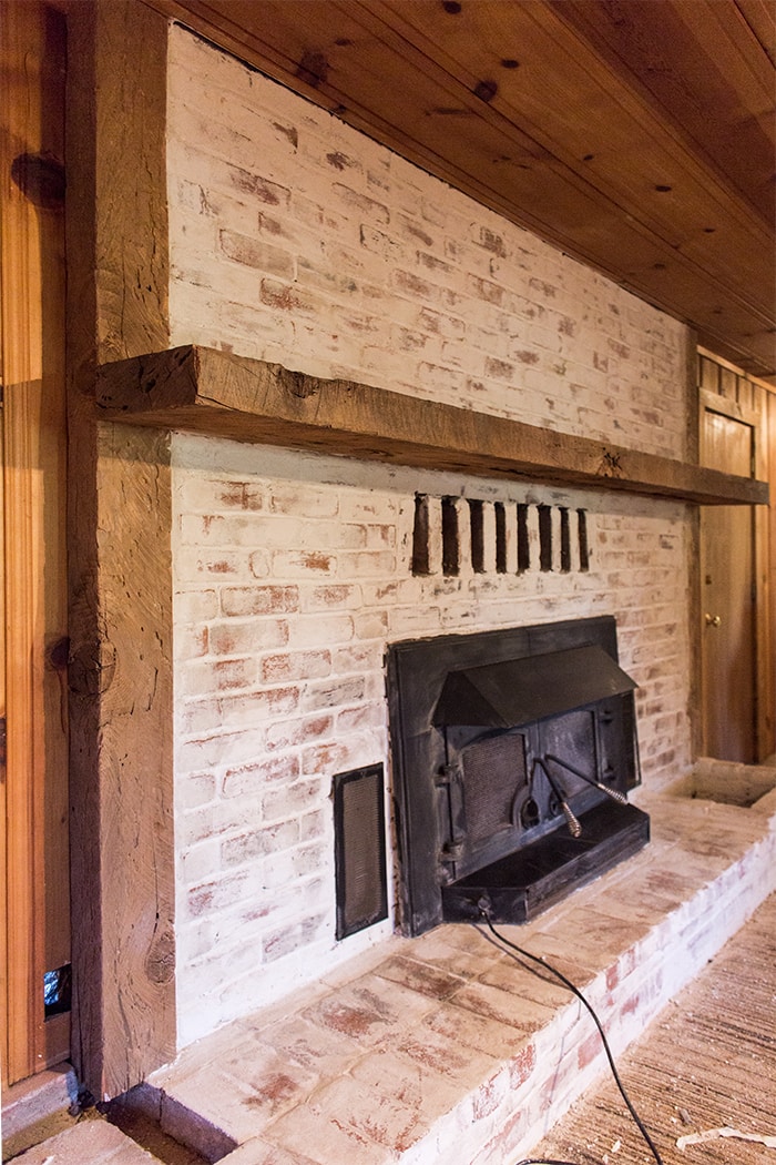 Mortar Wash Brick Fireplace Tutorial & Cottage Flip Update - Jenna Sue ...