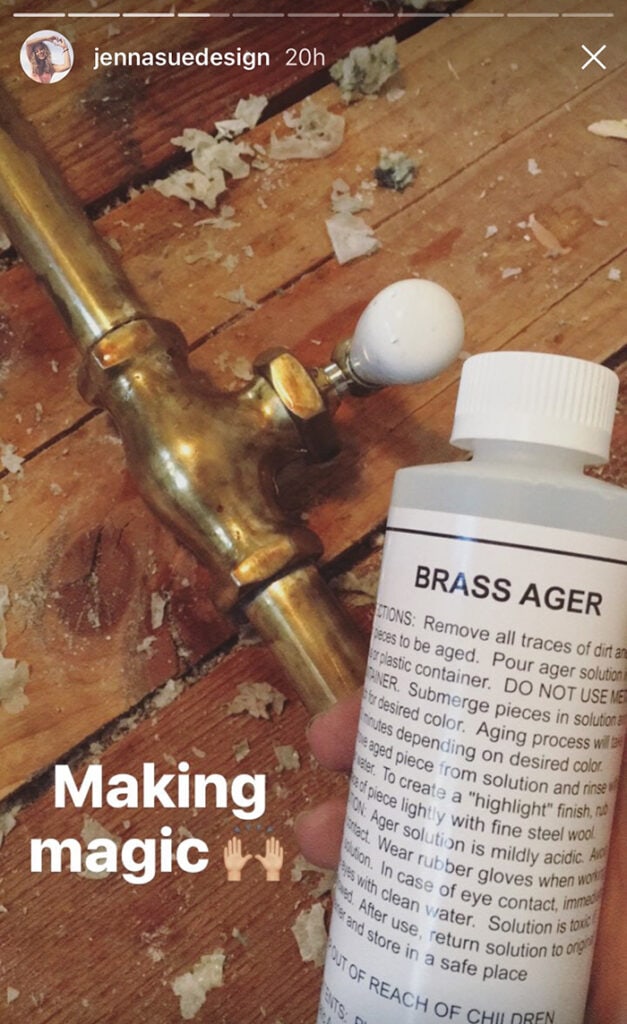 How to age shiny brass instantly! - Jenna Sue Design