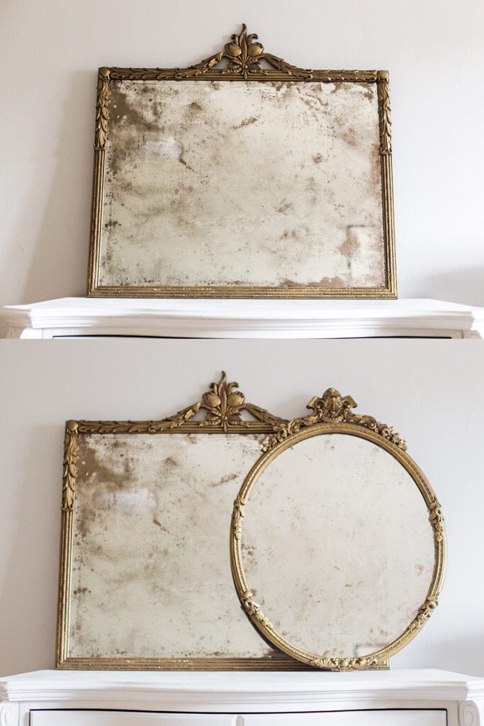 How to Antique a Mirror Tutorial - Jenna Sue Design