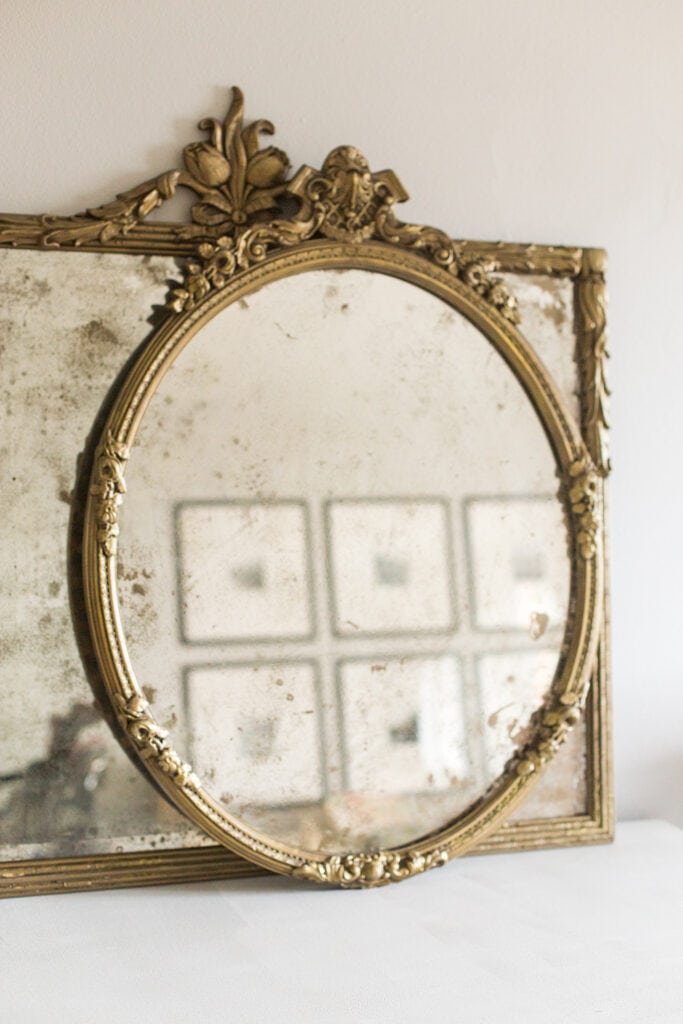 How to Antique a Mirror Tutorial - Jenna Sue Design