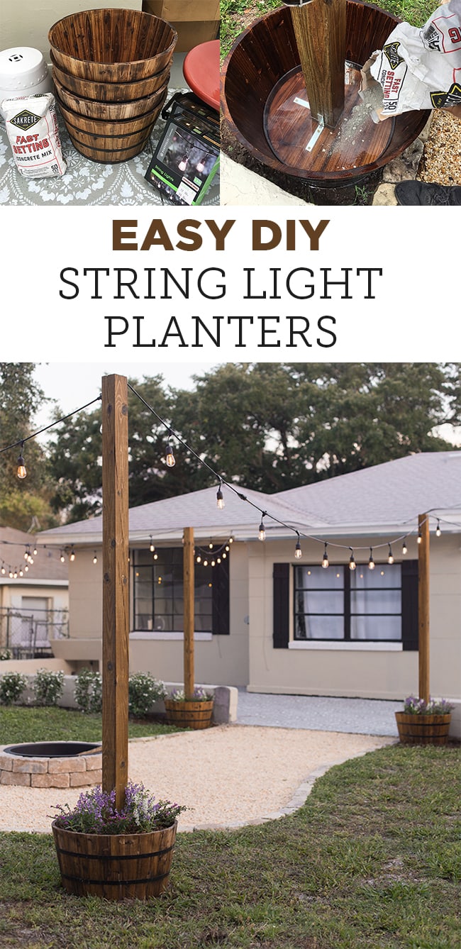 DIY String Light Planters - Jenna Sue Design