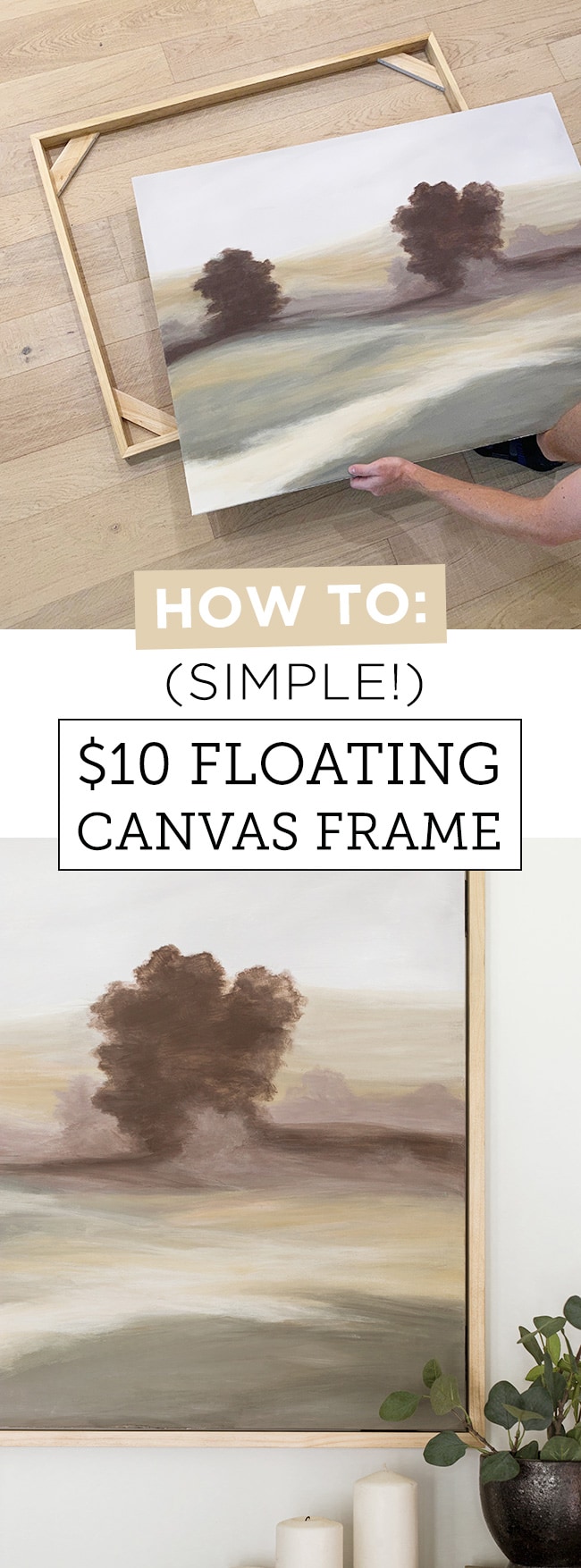 How to Make a Reverse Canvas: Easy & Inexpensive Framed Art!
