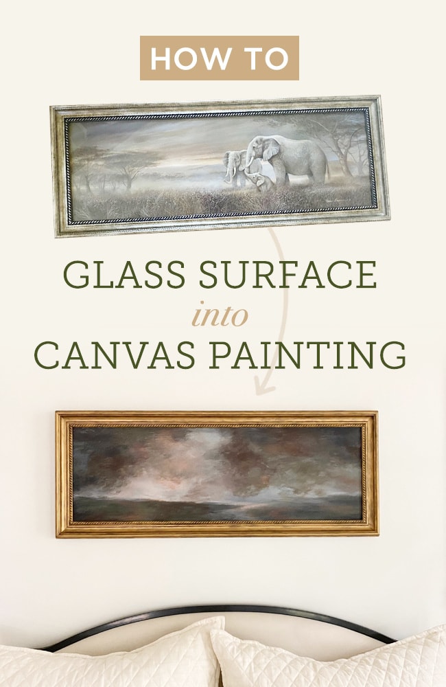 How to turn framed art into a canvas painting - Jenna Sue Design