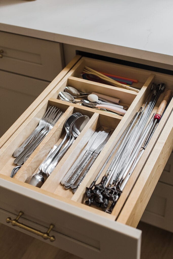 24 Two Tier Wood Cutlery Drawer