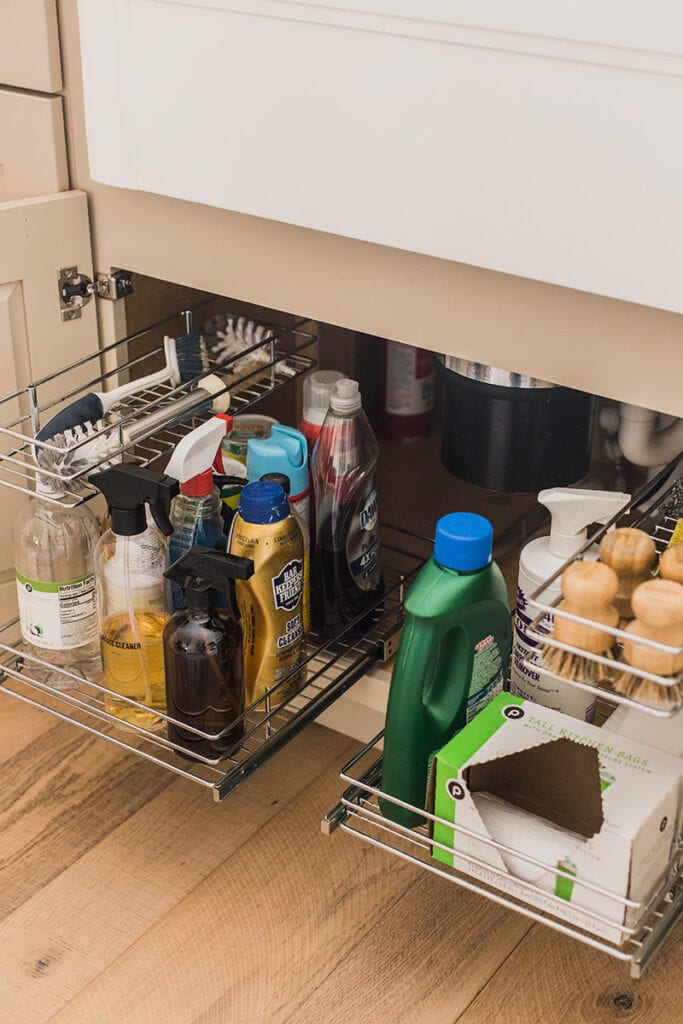Effortless DIY Under Kitchen Sink Pull Out Storage