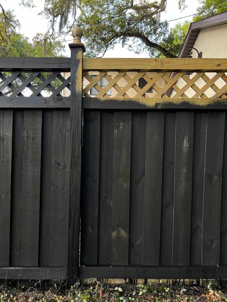 Sceneys Fence Black Vs. Forever Black Timber Fence Paint