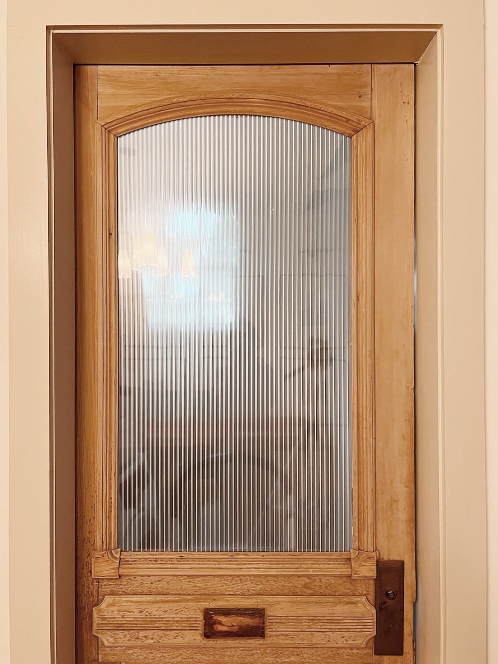 Reeded Glass Door 