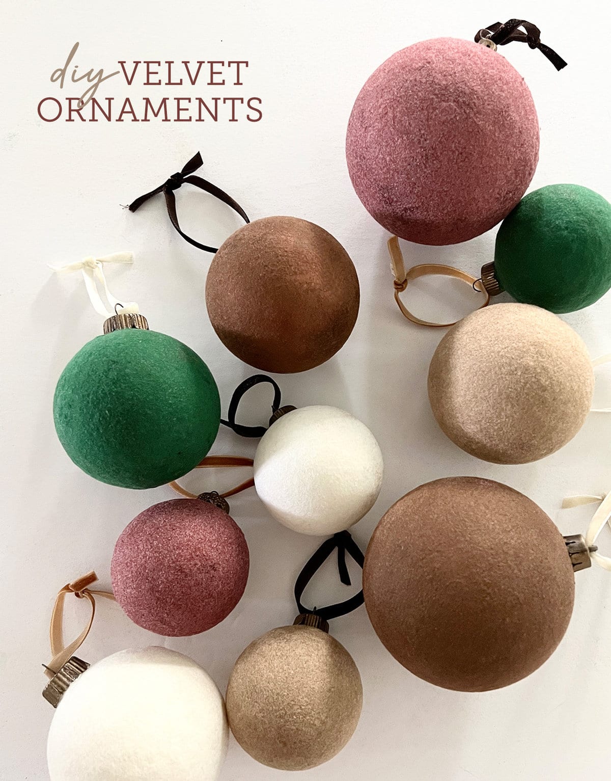DIY Velvet Christmas Ornaments - Jenna Sue Design