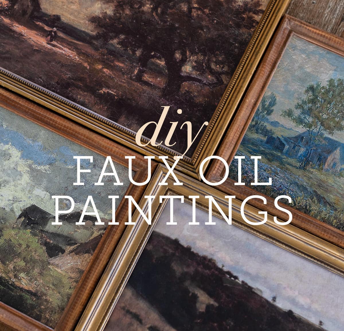 diy faux oil paintings with mod podge