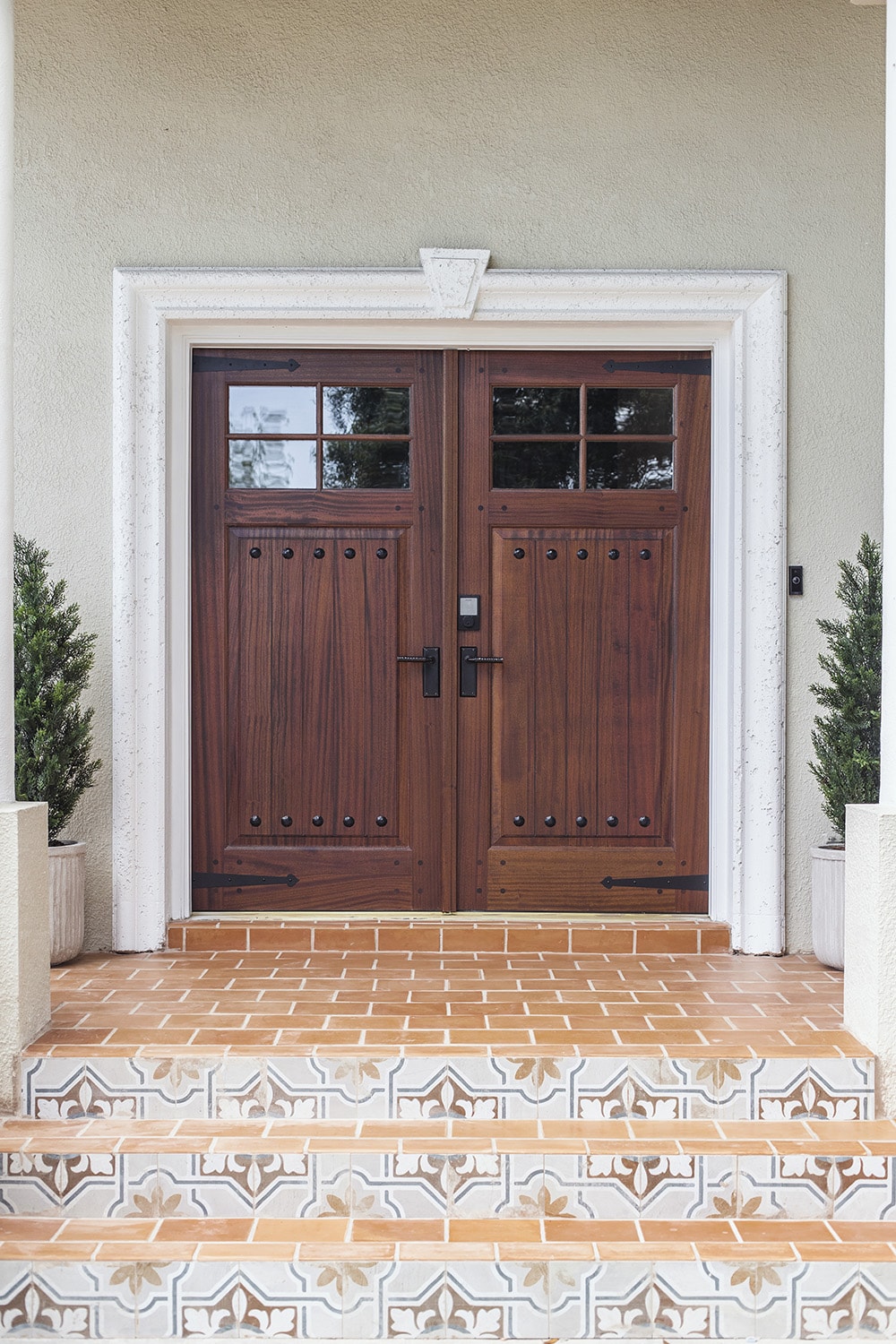 dark oak entry door with oval window — ARCHITECTURAL ANTIQUES