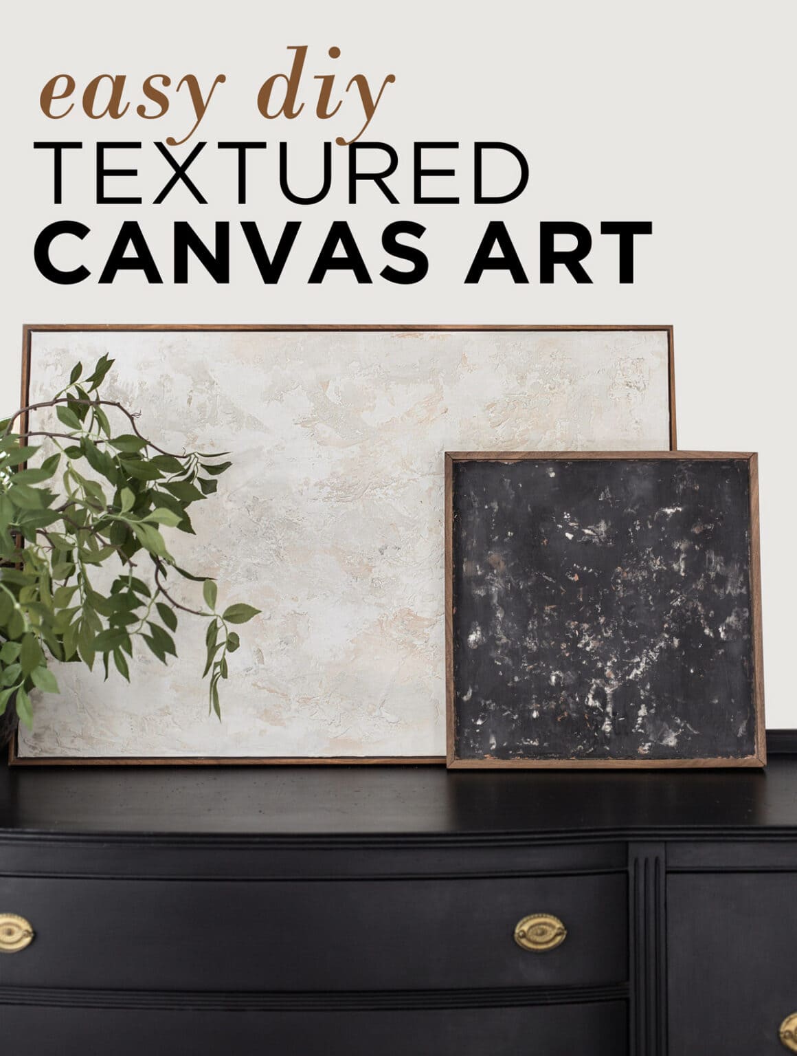 DIY Textured Canvas Art - Jenna Sue Design