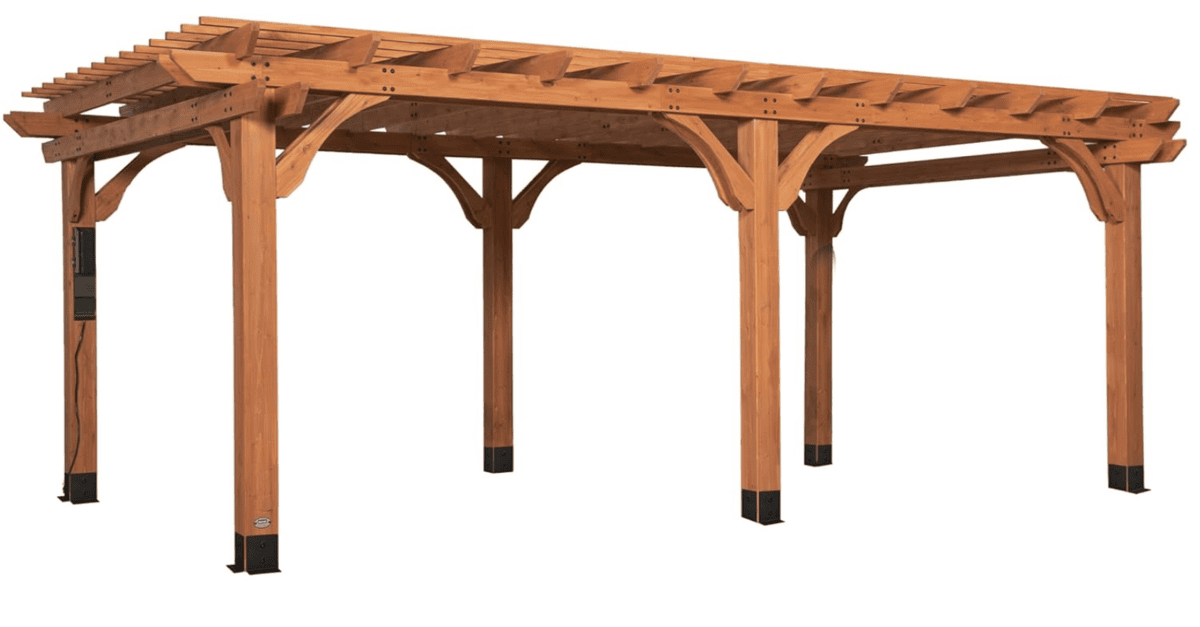 wood pergola kit amazon