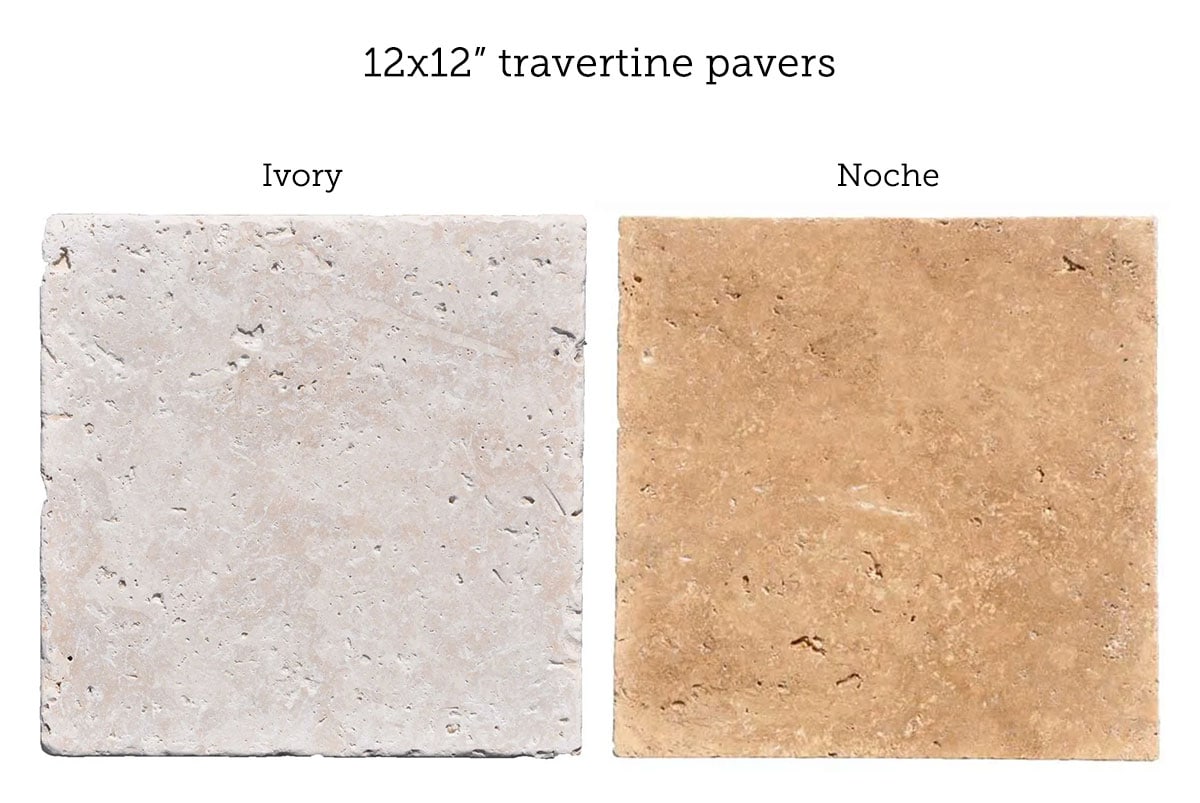 travertine pavers ivory noche